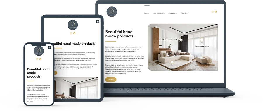 website for a curtains company