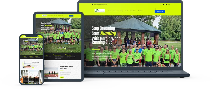 website for a running club